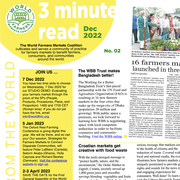 Read news from the World Farmers Markets Coalition